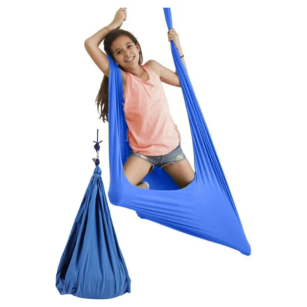 Bundera Yoga Swing Salıncak Çocuk Aktivite Gelişim Salıncağı Duyusal Salıncak (Mavi) - Görsel 5