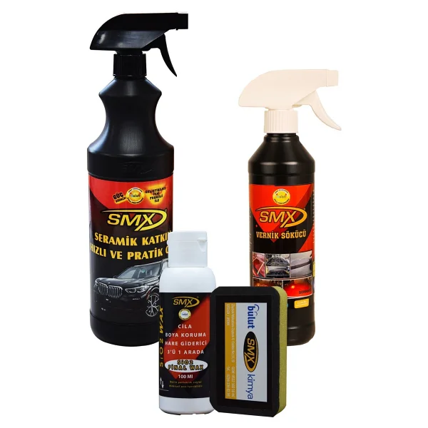 SMX Seramik Cila / Hızlı Cila / Pratik Cila (1 LT) / Cila / Boya Koruma / Hare Giderici / 3'Ü 1 Arada (100ml) / Vernik Sökücü (500ml) - Görsel 3