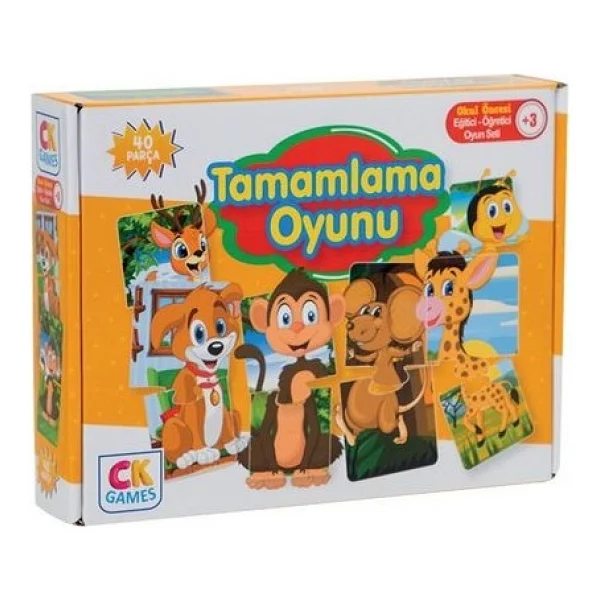 Zetka Ck Games Tamamlama Oyunu Okul Öncesi Oyun Seti +3 Yaş Eğitici Öğretici 40 Parça Puzzle Oyun Seti - Renkli - Görsel 2