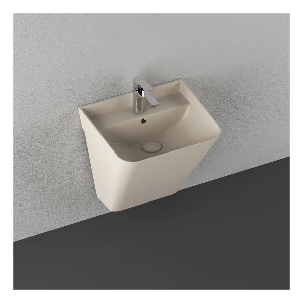 İsvea Sott Aqua 50 cm Asma Fildişi Monoblok Lavabo - Görsel 4