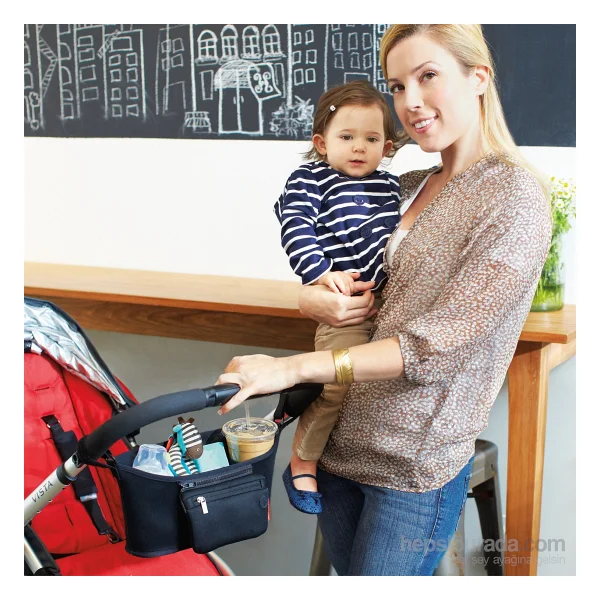 Skip Hop Grab & Go Bebek Arabası Düzenleyici Çanta Siyah - Görsel 5