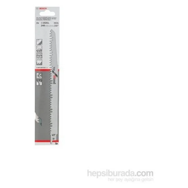 Bosch S 1531 L 2 Adet Tilki Kuyruğu Testere Ucu - Görsel 2
