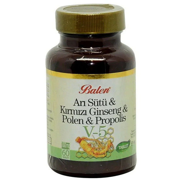 Balen V5 Arı Sütü Kırmızı Ginseng Propolis 60 Tablet - Görsel 4