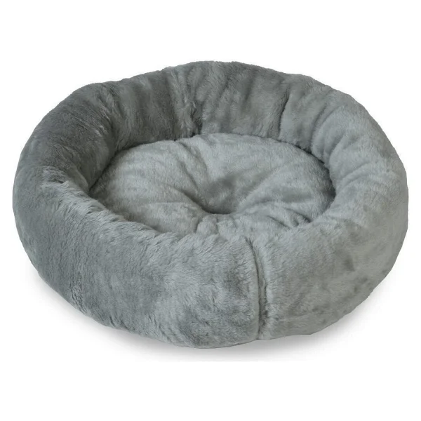 Nerotex Pufy 80x80 cm Gri Kedi Köpek Simit Yatağı - Görsel 4