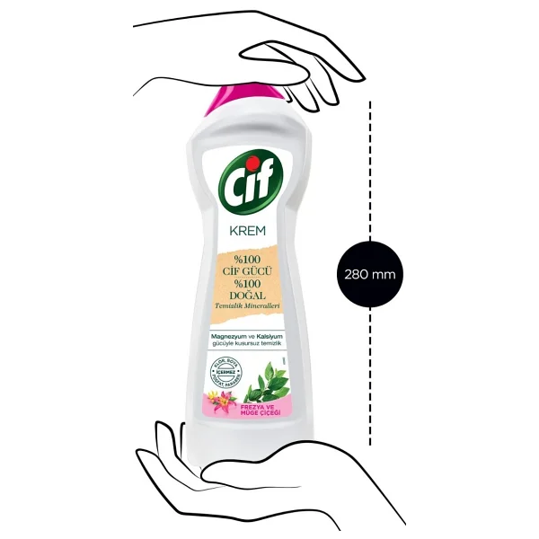 Cif Cleanboost Krem Temizleyici Frezya ve Müge Çiçeği 750 ml 3'lü - Görsel 5
