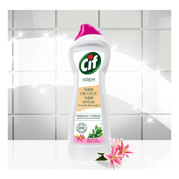 Cif Cleanboost Krem Temizleyici Frezya ve Müge Çiçeği 750 ml 3'lü - Görsel 3