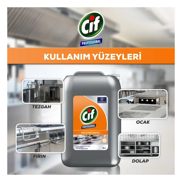 Cif Professional U-PRO Güçlü Yağ Çözücü 10 lt - Görsel 6