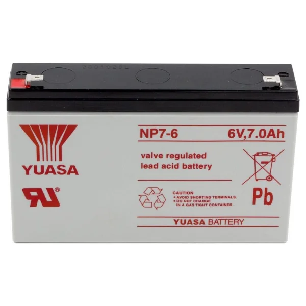 Yuasa NP7-6 6V 7Ah Bakımsız Kuru Akü - Görsel 3