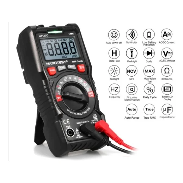 Habotest HT113 600 V Dijital Multimetre Ölçü Aleti - Görsel 2