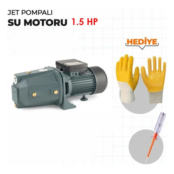 Stilmax Multi Jet 100 Metal Dişli Sistem Tam Bakır Sargılı 1.5hp Büyük Su Pompası 8mt Emiş - Görsel 2