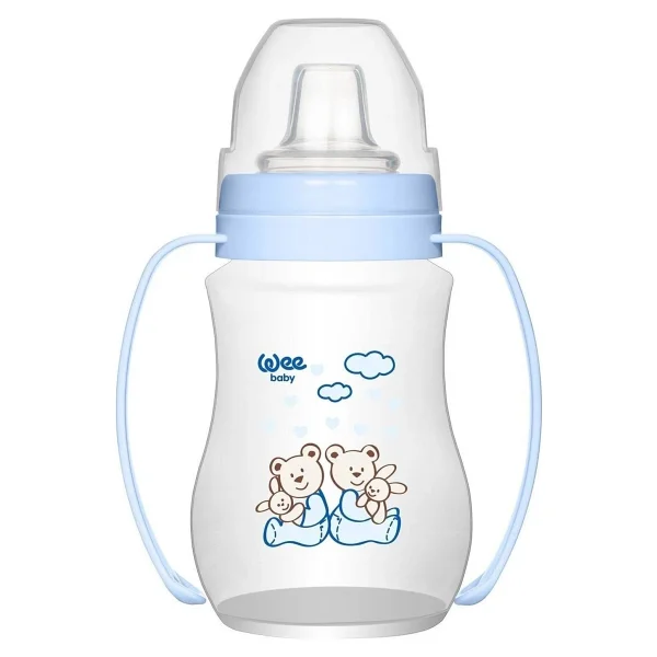 Wee Baby Akıtmaz Kulplu PP Antikolik 250 ml Mavi Bardak - Görsel 2