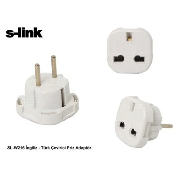 S-link SL-W216 İngiliz - Türk Çevirici Priz Adaptör - Görsel 4