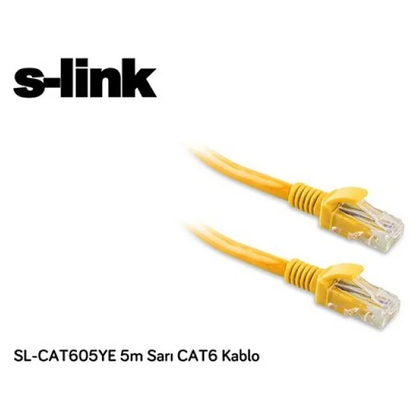 S-link SL-CAT605RE UTP 5 m Kırmızı CAT6 Patch Kablo - Görsel 5