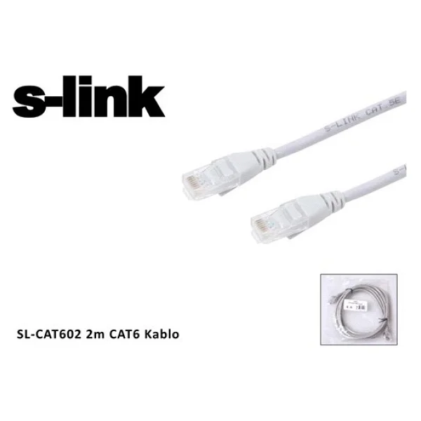 S-link SL-CAT602 UTP 2 m CAT6 Patch Kablo - Görsel 10