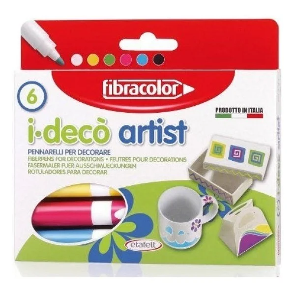 Fibracolor İ-Deco Artist 6'lı Dekorasyon Kalemi - Görsel 3