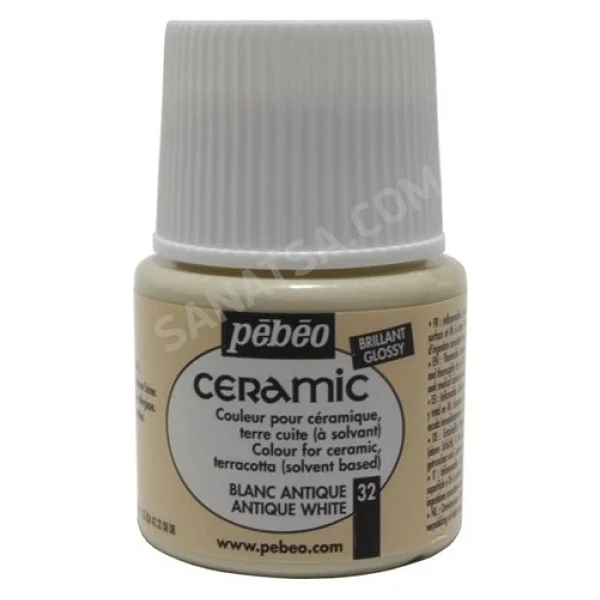 Pebeo Ceramic 32 Antique White Seramik Boyası 45 ml - Görsel 4