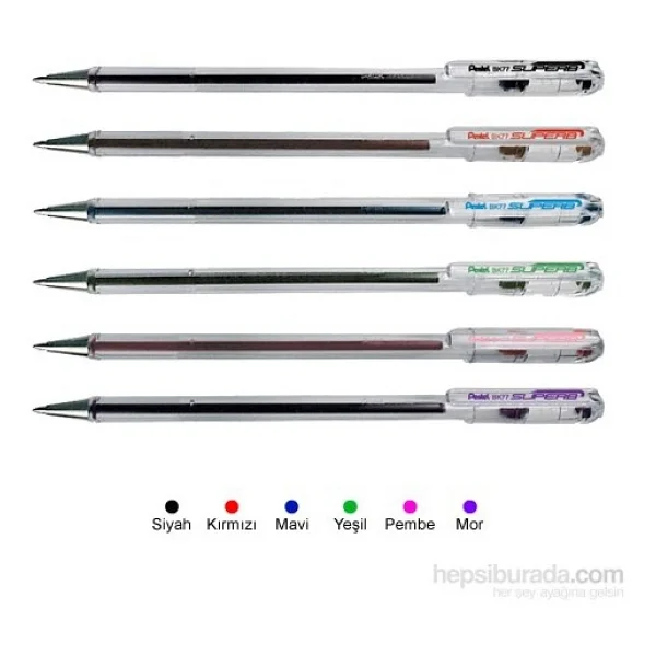 Pentel BK77 0.7 mm Siyah Tükenmez Kalem - Görsel 5
