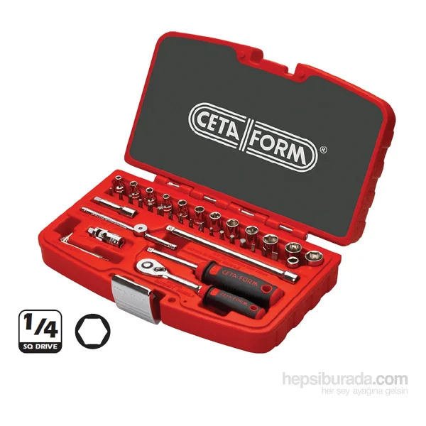 Ceta Form C00-46PH2 1/4'' 6 Köşe 46 Parça Lokma Takımı - Görsel 4