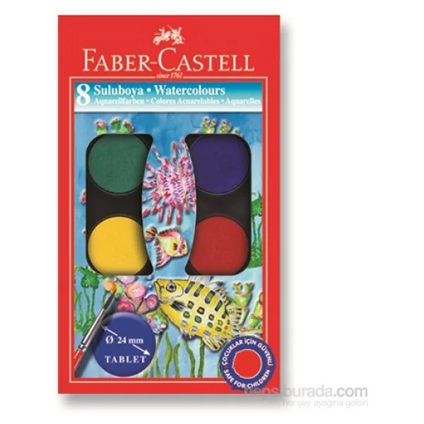 Faber-Castell 8'li Küçük Boy Sulu Boya - Görsel 2
