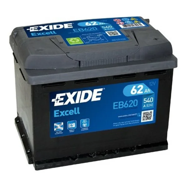 Exide EB620 Excell 12V 62 Ah 540CCA Akü - Görsel 3