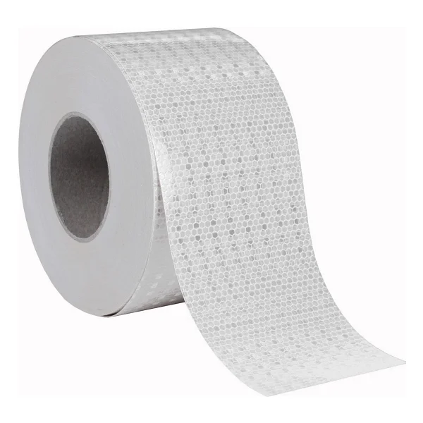 Badem10 Reflektörlü Reflektif Fosforlu Şerit Bant 10 Cm Eninde Beyaz Reflekte İkaz Bandı (5 METRE) - Görsel 5