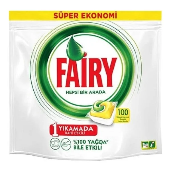 Fairy Hepsi Bir Arada Limon Bulaşık Makinesi Tableti 100'lü - Görsel 8
