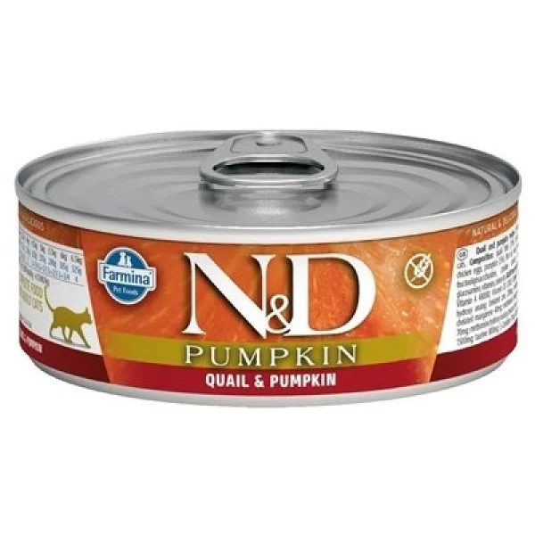N&D Pumpkin Tahılsız Balkabaklı Bıldırcınlı 80 gr Yetişkin Kedi Konservesi - Görsel 2