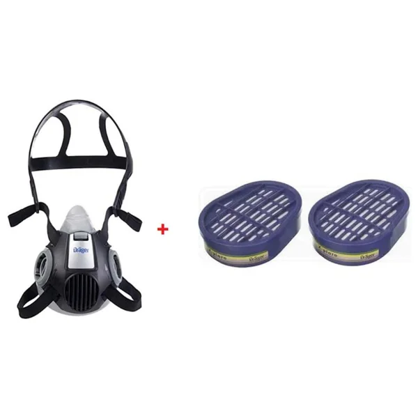 Drager Drager x Plore Yarım Yüz Toz Maskesi 3300+ABEK Filtre+Ffp2 Filtre+Ped Kapağı - 1 - Görsel 6