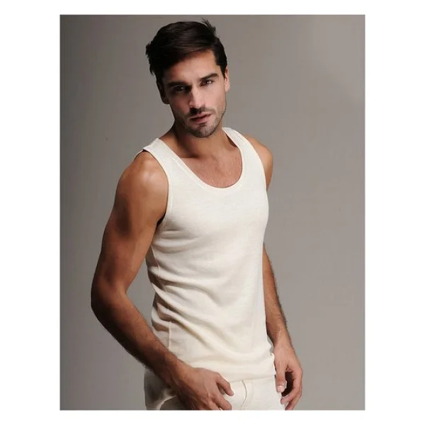 Hasyün 103 Erkek Interlok Yün Termal Atlet-Krem - Görsel 7