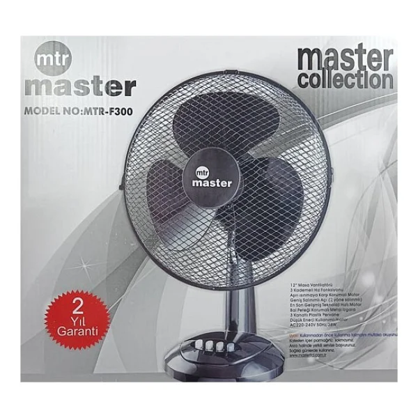 Master MTR-F300 Siyah Masaüstü Vantilatör - Görsel 2