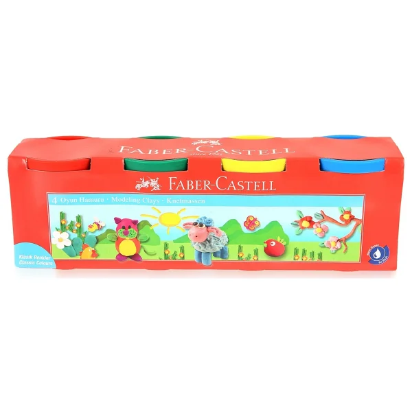 Faber-Castell Klasik Renkler 4 Renk Oyun Hamuru 4x100 gr - Görsel 2
