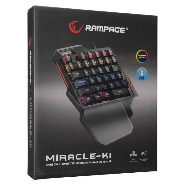 Rampage Miracle K1 Blue Switch Kablolu Mekanik Oyuncu Klavyesi - Görsel 7
