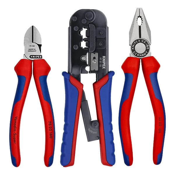 Knipex - 975110 Jak Pense + 0302180 Pense + 7002160 Yan Keski 3'lü Set - Görsel 5