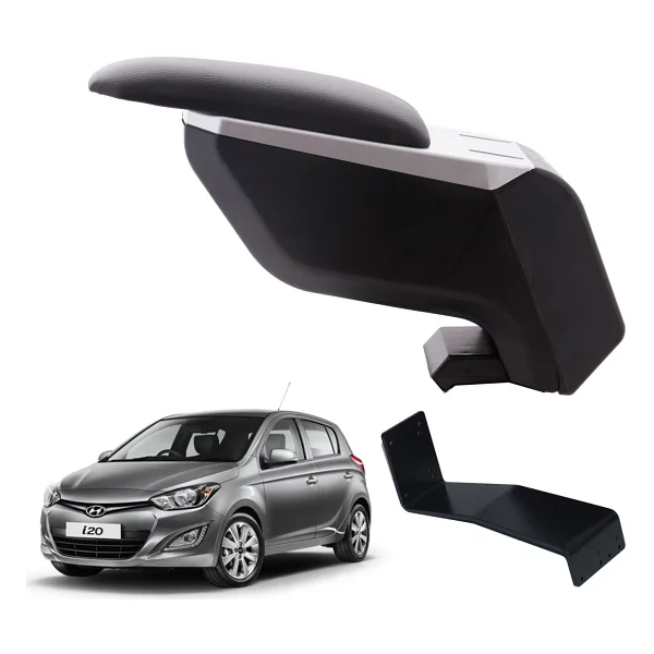 3 Tıkla Hyundai i20 2012 Delmesiz Çelik Ayaklı Gri-Siyah Kolçak Kol Dayama - Görsel 4
