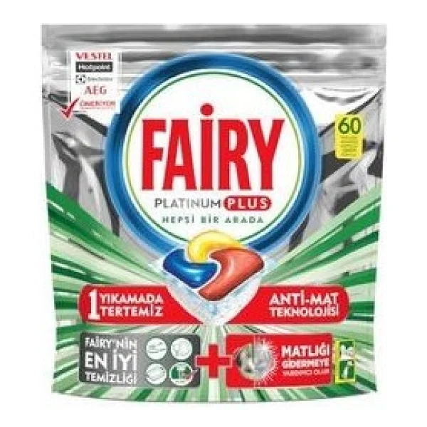 Fairy Platinum Plus Bulaşık Makinesi Tableti 60'lı - Görsel 8
