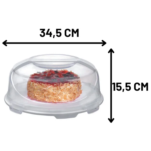 Melkan Home Pasta Fanusu & Kek Fanusu Kilitli Kapaklı Pasta Fanusu 7 Litre - Krem - Görsel 4