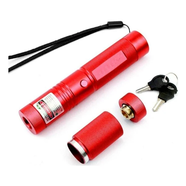 Kama Green Laser Pointer Şarjlı Güçlü Yeşil Lazer Metal Kasa - Kırmızı - Görsel 5