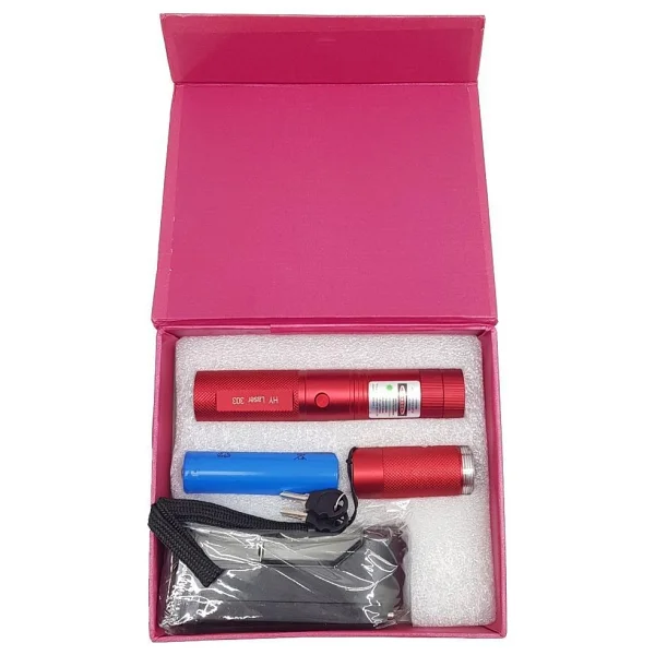 Kama Green Laser Pointer Şarjlı Güçlü Yeşil Lazer Metal Kasa - Kırmızı - Görsel 2