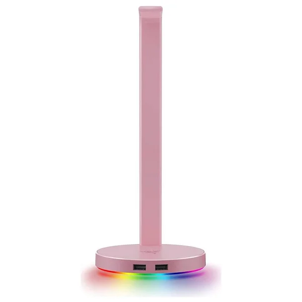 Razer V2 Chroma Quartz Rgb Pembe Gaming Kulaklık Standı - Açık Pembe - Görsel 2