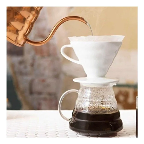 BLACK GOAT Kahve Demleme Tanışma Seti - Beyaz Dripper + Kahve Sürahisi - Görsel 5