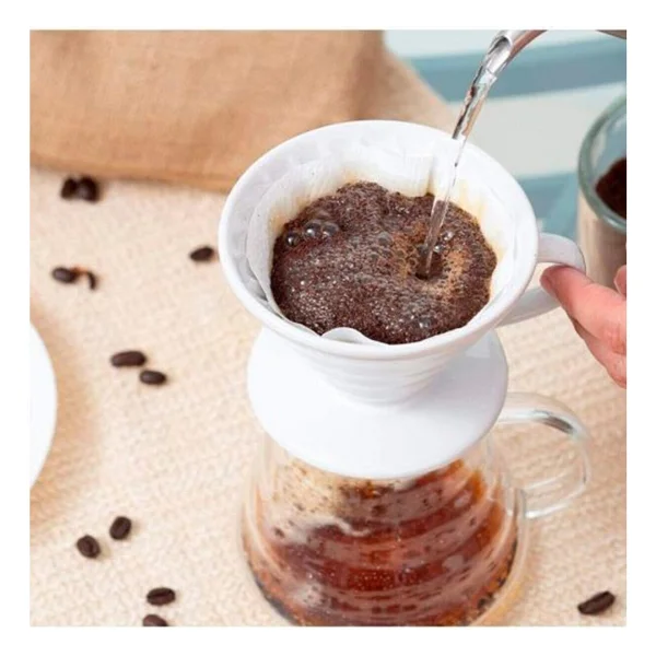 BLACK GOAT Kahve Demleme Tanışma Seti - Beyaz Dripper + Kahve Sürahisi - Görsel 2