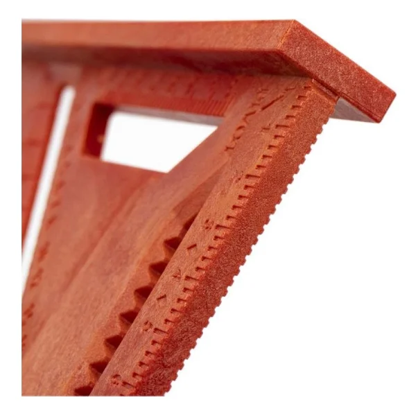 Rox Wood Üçgen Marangoz Gönye Ergonomik Tasarım 175 Mm ABS Plastik Kırmızı Renk - Görsel 5
