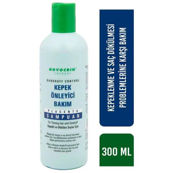 Novocrin Placenta Kepeğe Karşı 300 ml Şampuan - Görsel 2