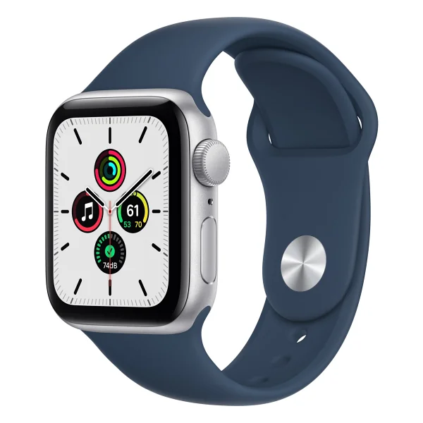 Apple Watch SE GPS 40mm Gümüş Rengi Alüminyum Kasa ve Mavi Spor Kordon Akıllı Saat - Görsel 9