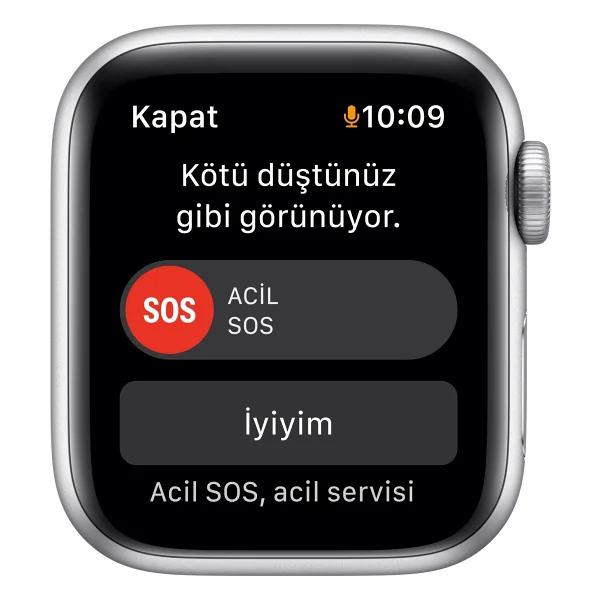 Apple Watch SE GPS 40mm Gümüş Rengi Alüminyum Kasa ve Mavi Spor Kordon Akıllı Saat - Görsel 5