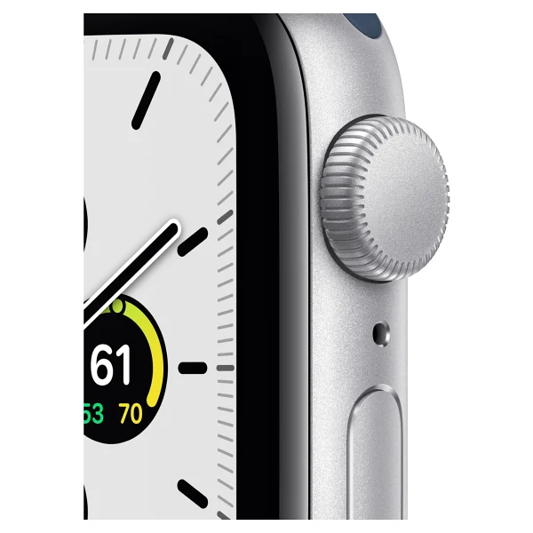 Apple Watch SE GPS 40mm Gümüş Rengi Alüminyum Kasa ve Mavi Spor Kordon Akıllı Saat - Görsel 2
