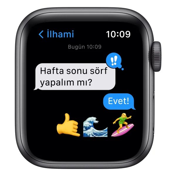 Apple Watch SE GPS 40mm Uzay Grisi Alüminyum Kasa ve Spor Kordon Akıllı Saat - Görsel 6