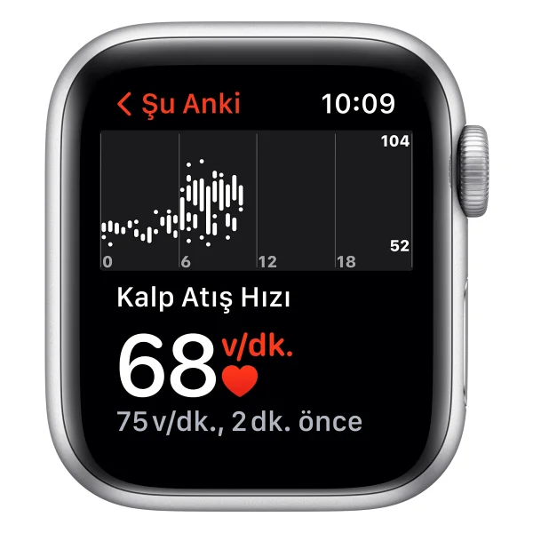 Apple Watch SE GPS 40mm Gümüş Rengi Alüminyum Kasa ve Mavi Spor Kordon Akıllı Saat - Görsel 4