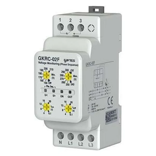 Entes GKRC-02F Gerilim Kontrol Rölesi M3958 - Görsel 6