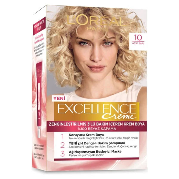 L'Oreal Paris Excellence Creme 10 Açık Sarı Saç Boyası - Görsel 3